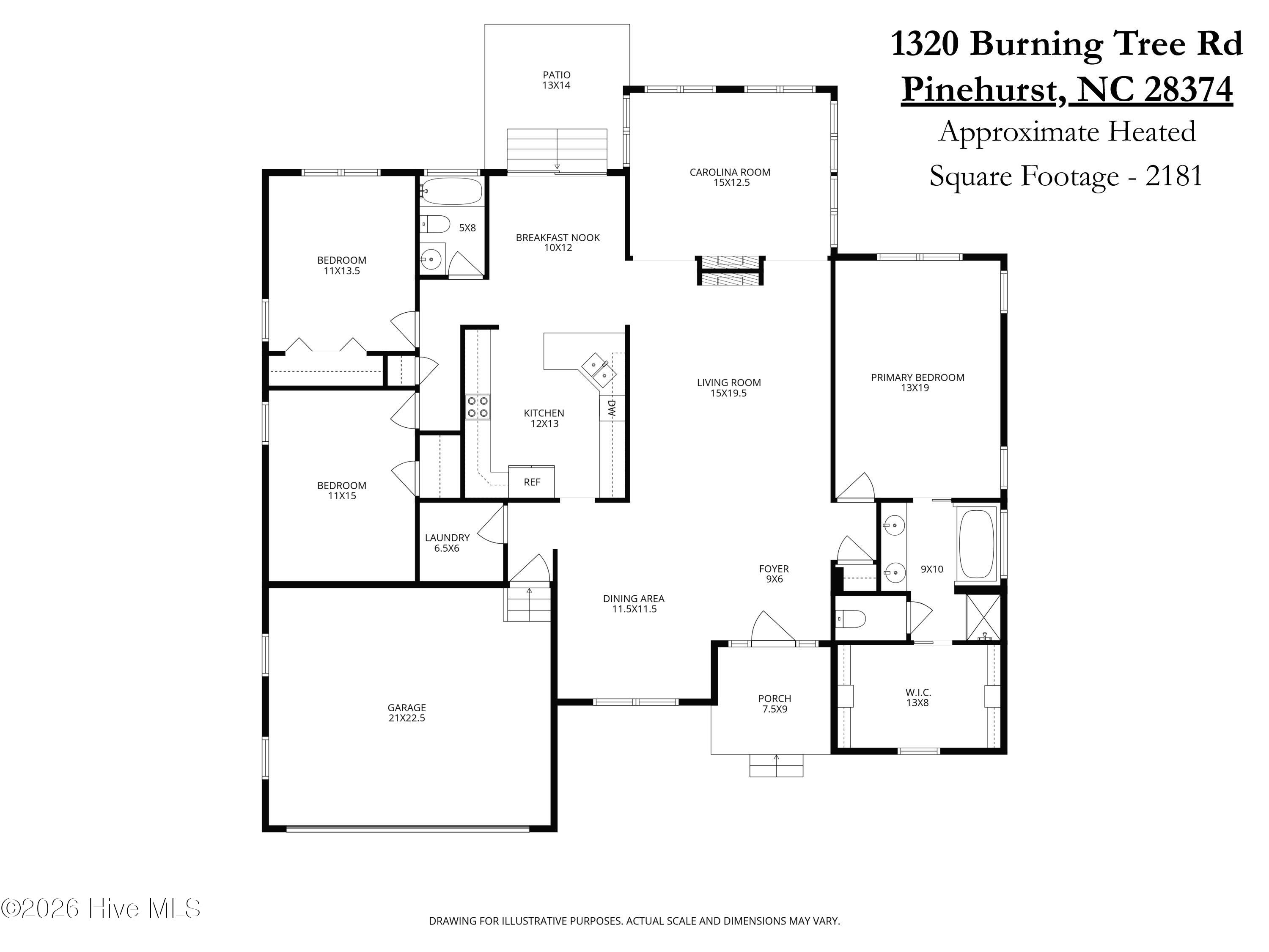 1320 Burning Tree Road Pinehurst, NC 28374 - Photo 60 of 60 Floorplan