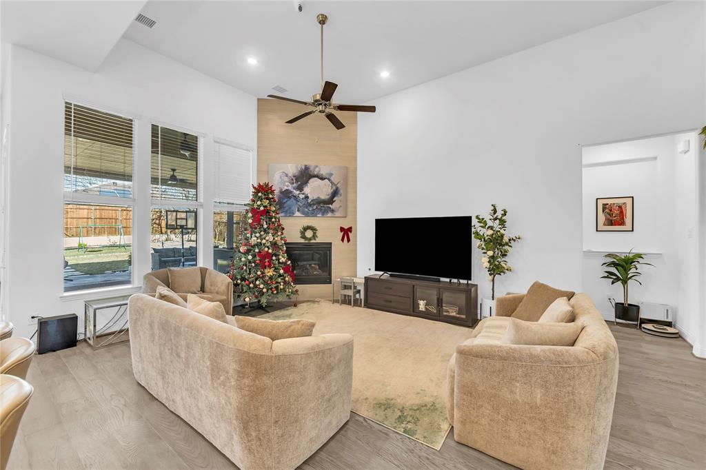 2218 Christopher Lane Euless, TX 76040 - Photo 7 of 28 a living room with furniture and a flat screen tv