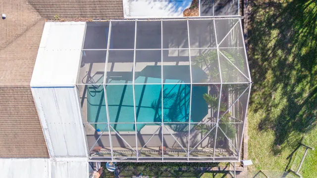 a view of a glass door