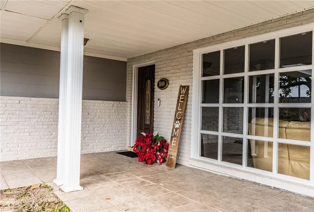 a view of a door with a room
