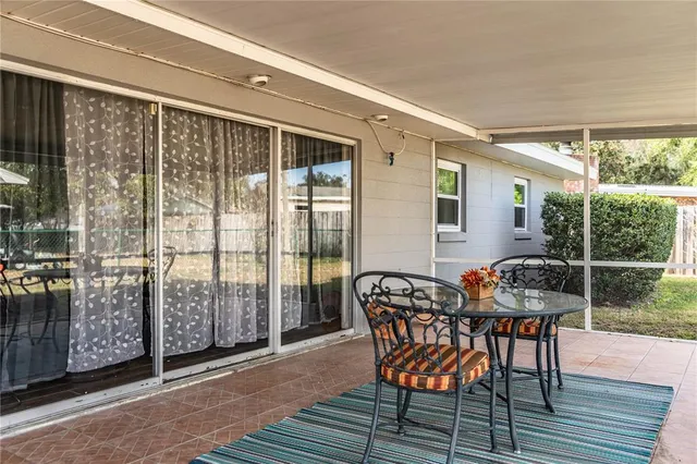 a outdoor space with furniture