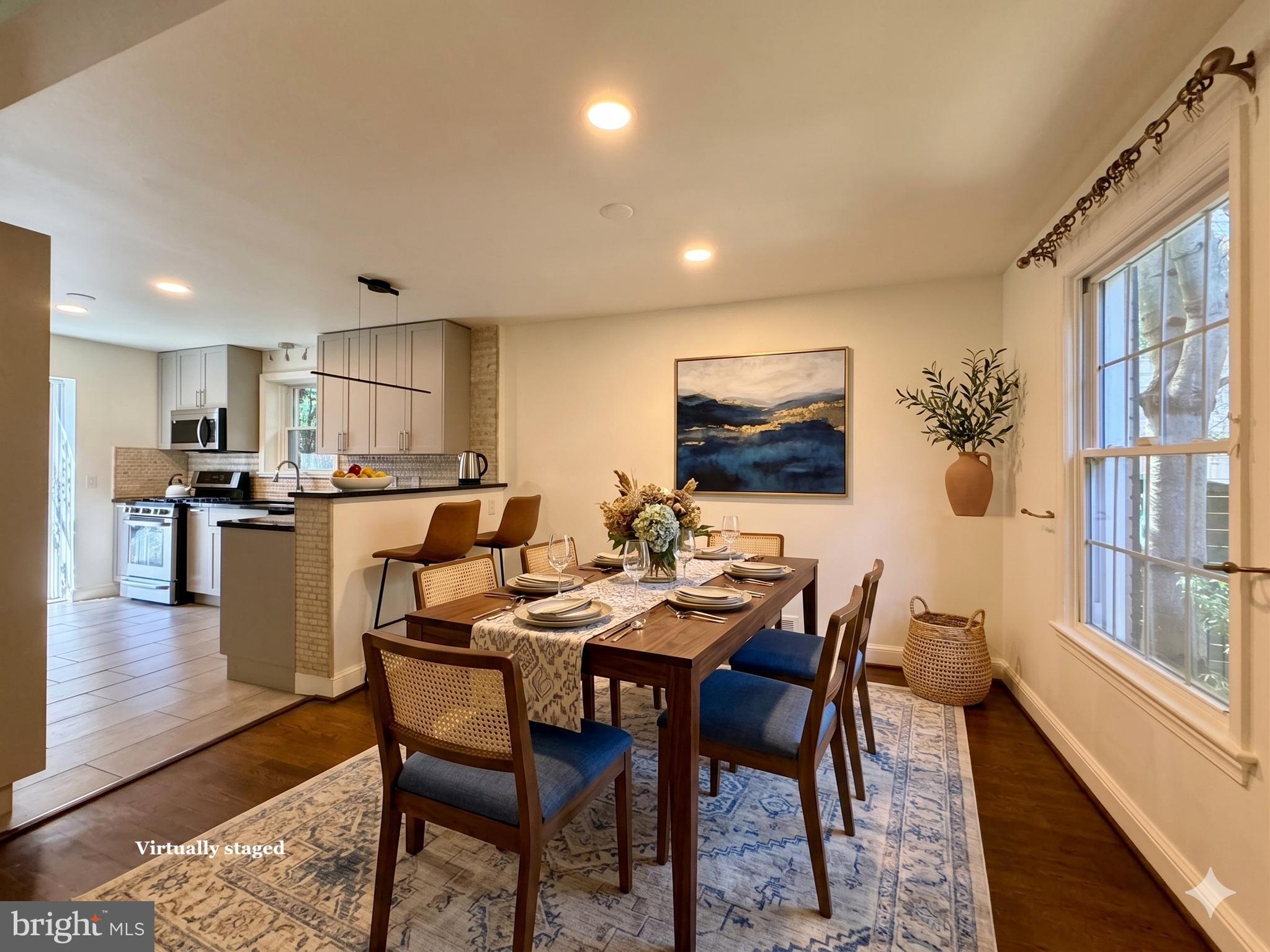 5015 Fulton Street Northwest Washington, DC 20016 - Photo 4 of 32 Dining room virtually staged
