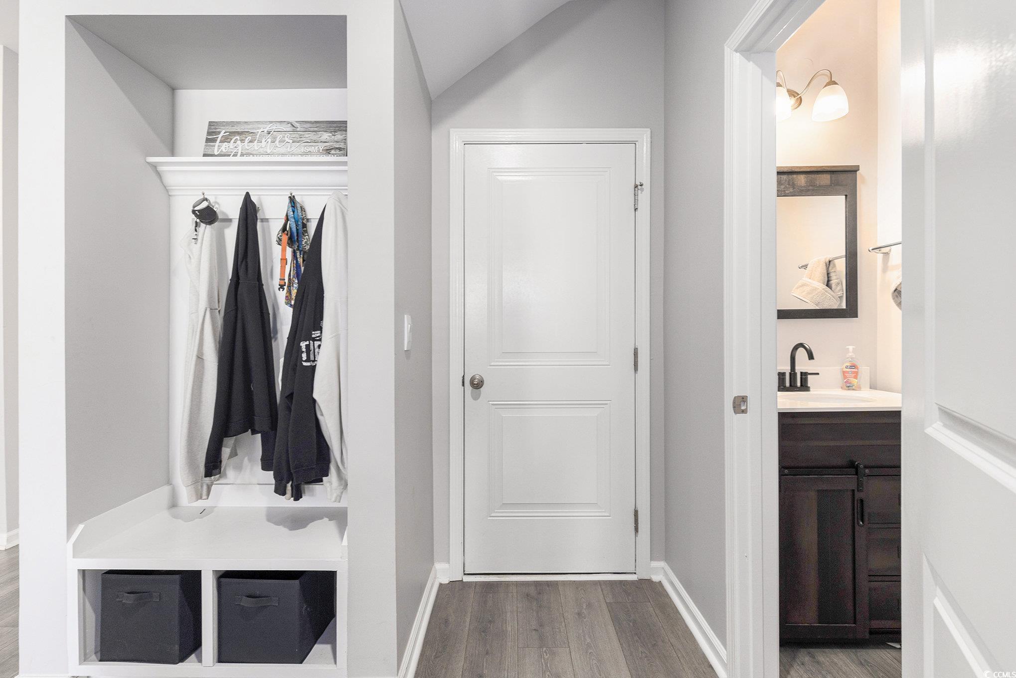 312 Cattle Drive Circle Myrtle Beach, SC 29588 - Photo 14 of 34 Staircase featuring wood finished floors