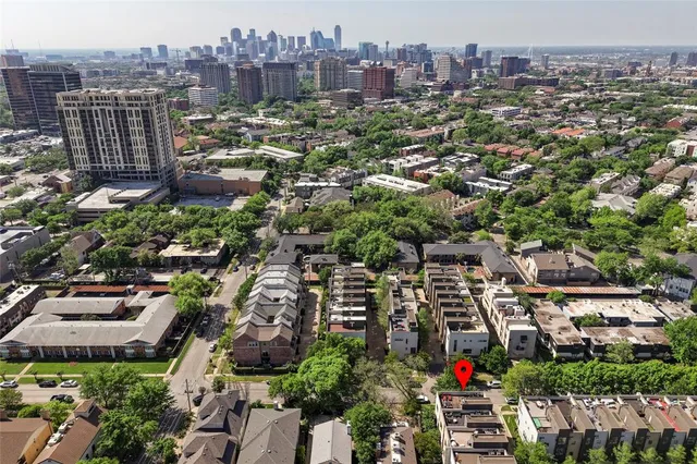 an aerial view of multiple house