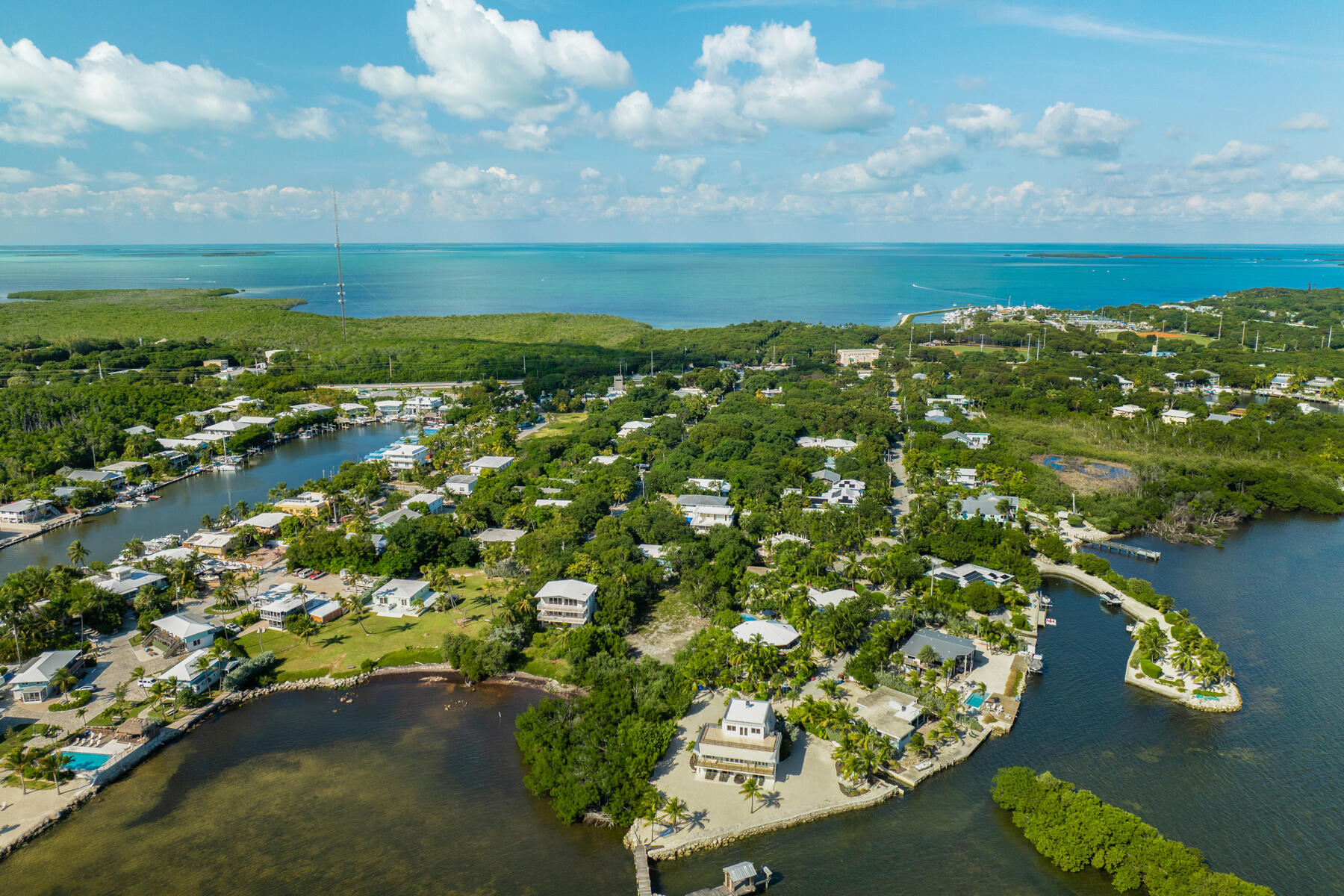 229 Coral Road Islamorada, FL 33036 - Photo 17 of 19 an aerial view of a houses with ocean view
