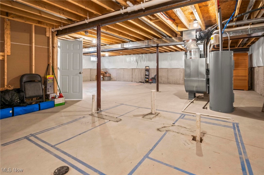 6824 Hatching Way North Ridgeville, OH 44039 - Photo 39 of 42 Basement with heating unit and water heater