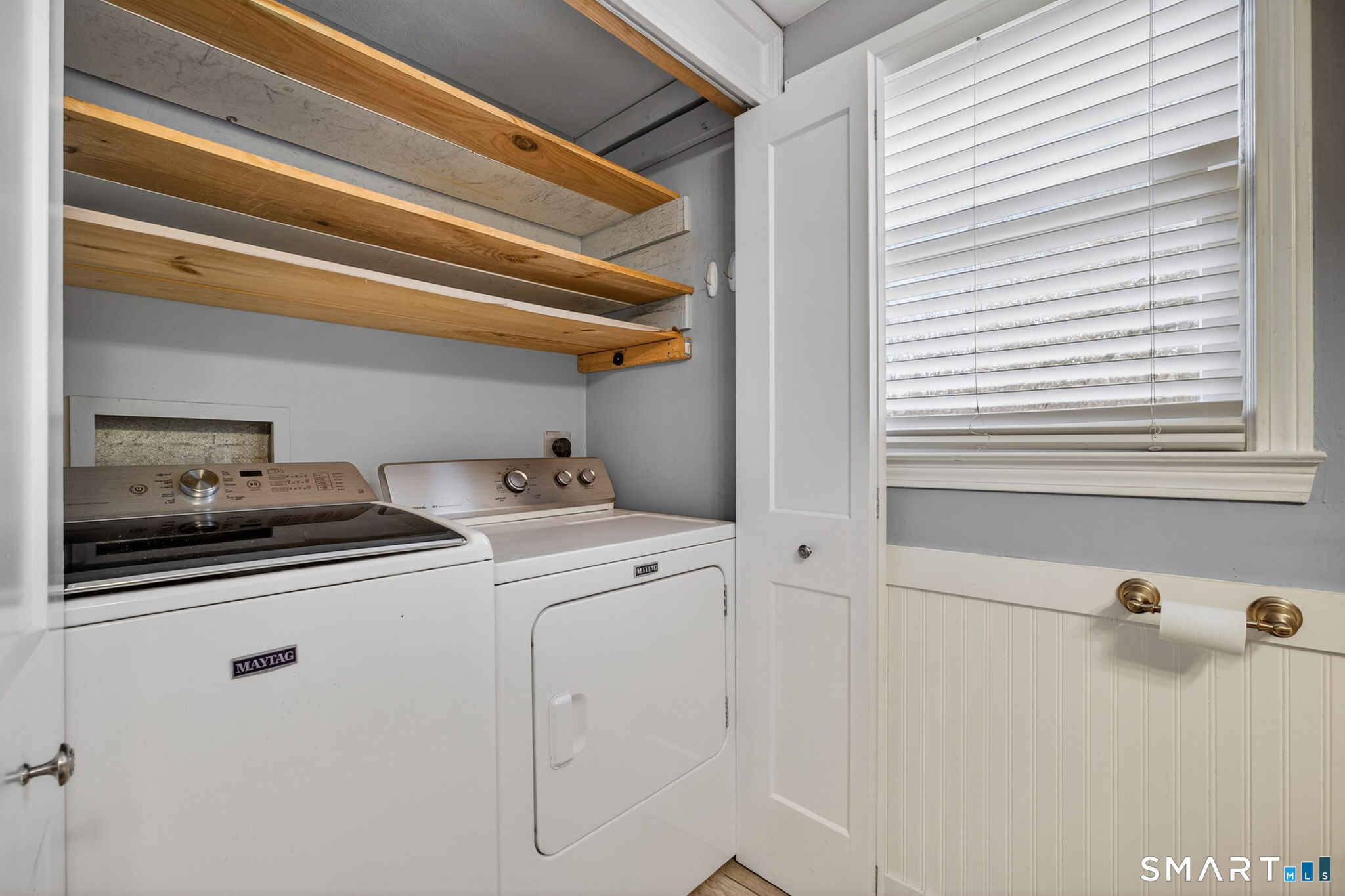 185 Ingham Hill Road Old Saybrook, CT 06475 - Photo 45 of 46 a utility room with dryer and washer