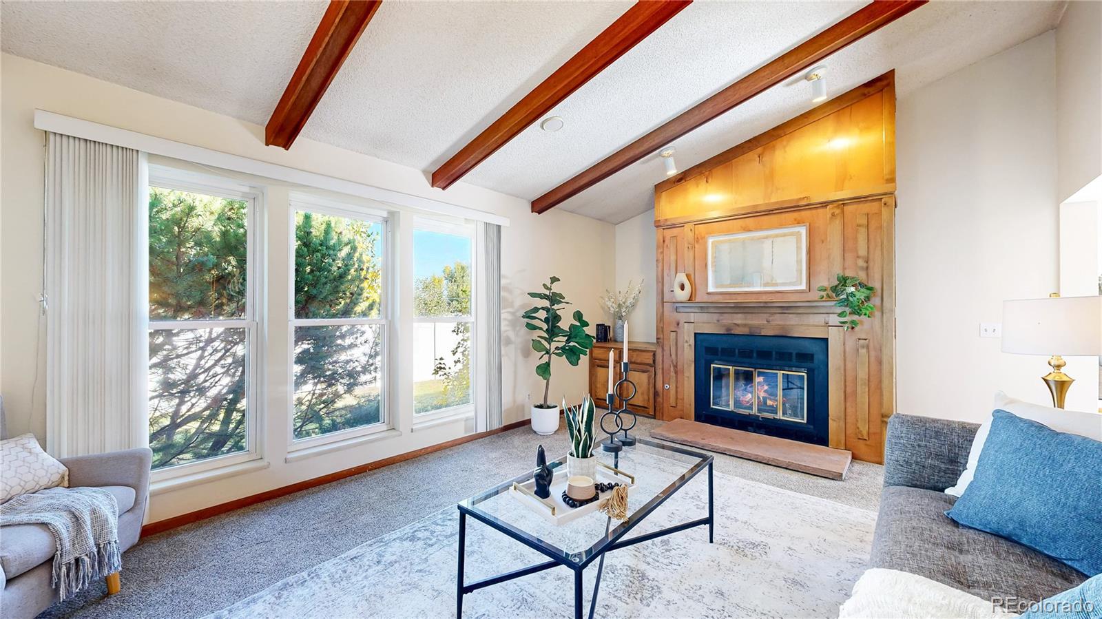 214 Poppy Street Golden, CO 80401 - Photo 6 of 31 a living room with furniture and a fireplace