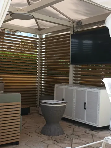 a view of a wooden door