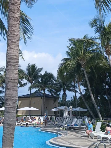 a view of a terrace with sitting area