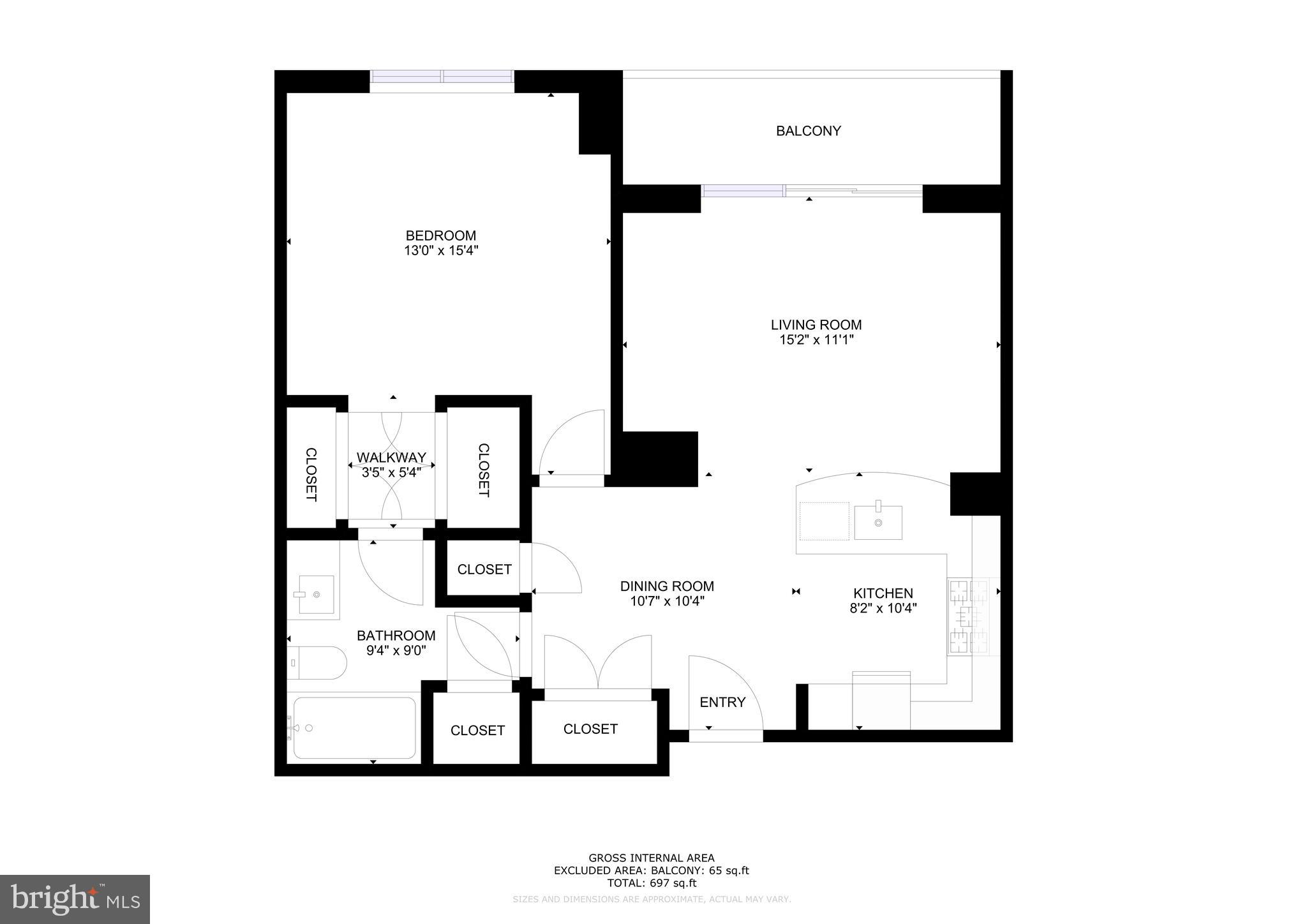 820 North Pollard Street, Unit 307 Arlington, VA 22203 - Photo 29 of 29 a picture of a floor plan