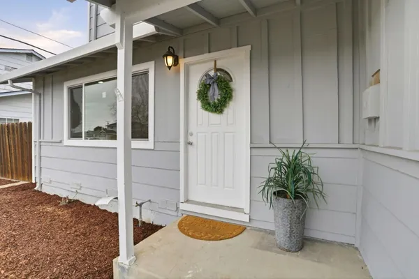 a front view of a house