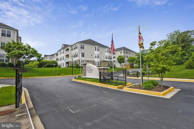 a front view of a building with street view