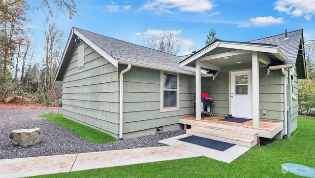a backyard of a house