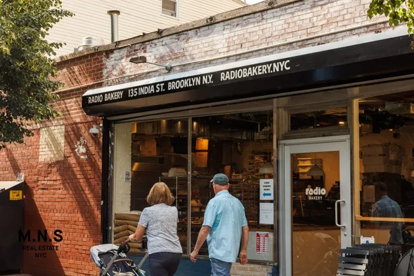 a building outdoor space with patio furniture