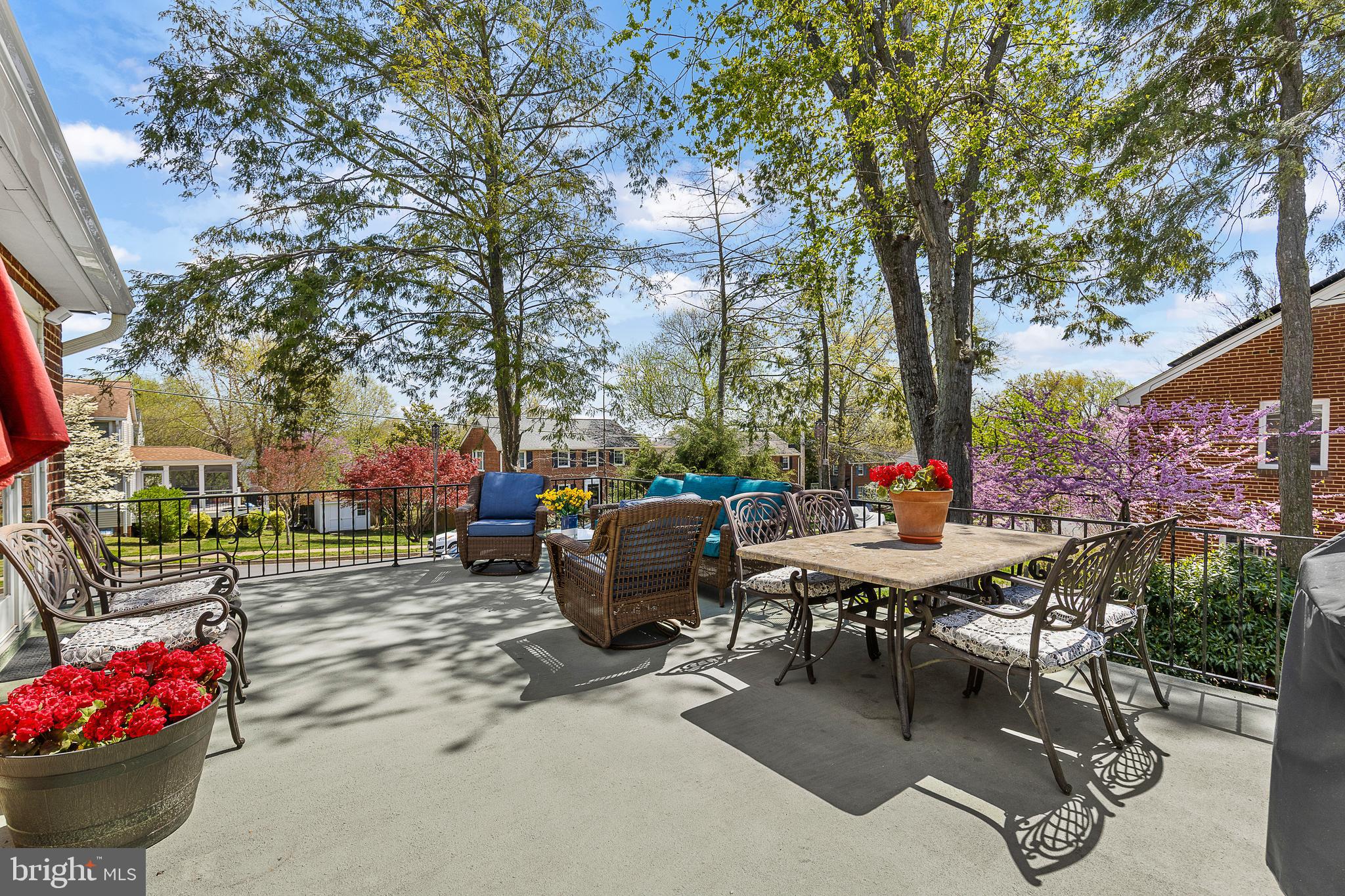 6492 Little Falls Road Arlington, VA 22213 - Photo 39 of 45 An elevated concrete deck over the garage