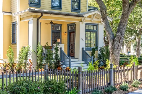 front view of a house with a porch