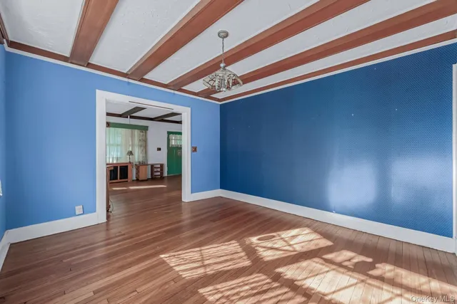 a view of livingroom with wooden floor