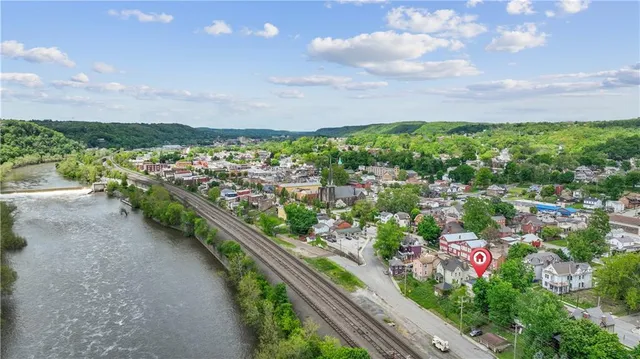 a view of a city street from a balcony