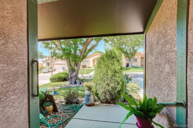 a house with trees in front of it