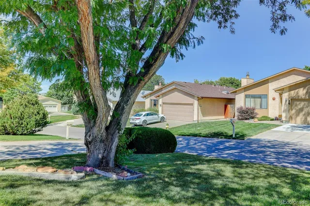 a view of a house with a yard