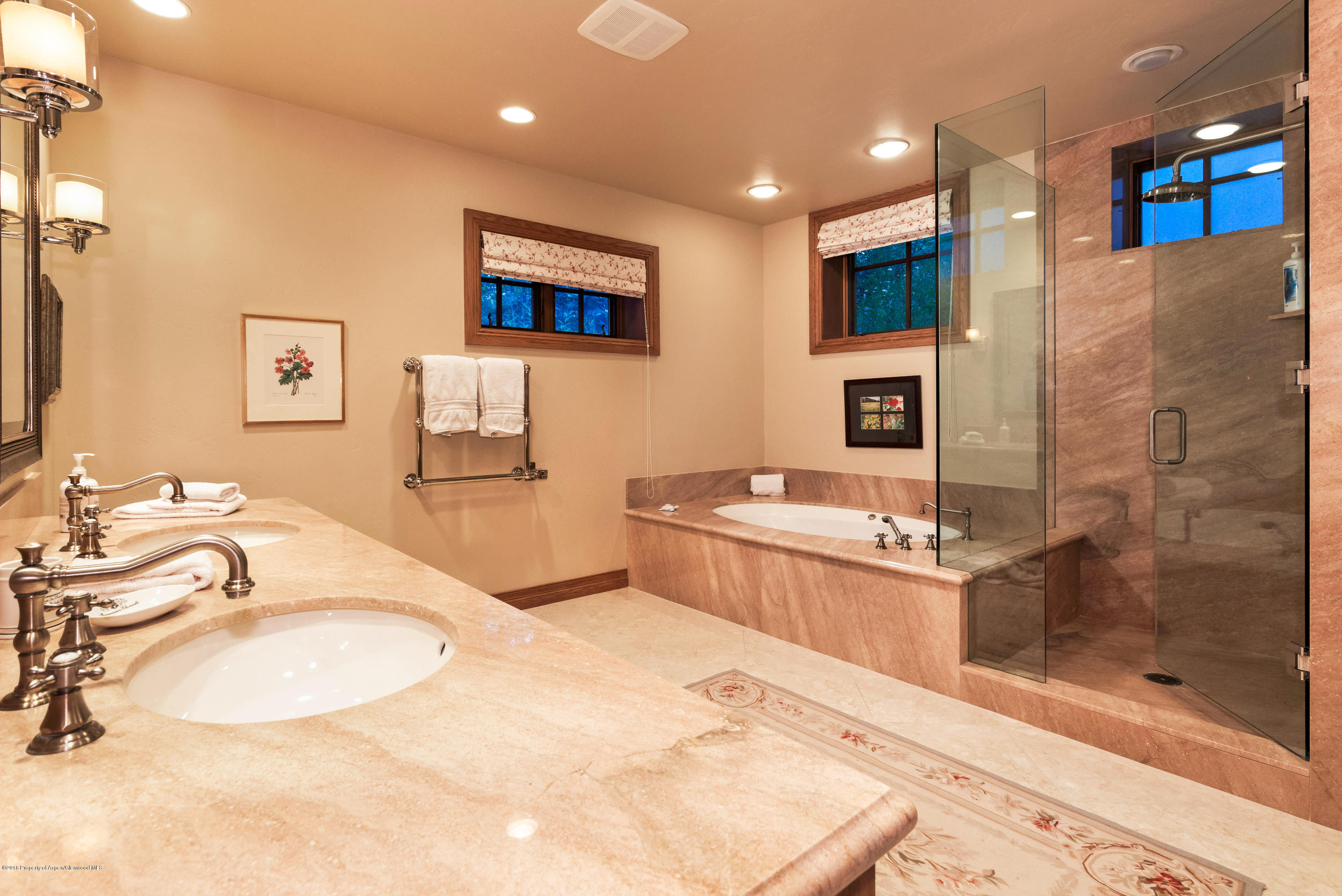 1205 Tiehack Road Aspen, CO 81611 - Photo 13 of 23 a bathroom with a tub sink mirror and shower
