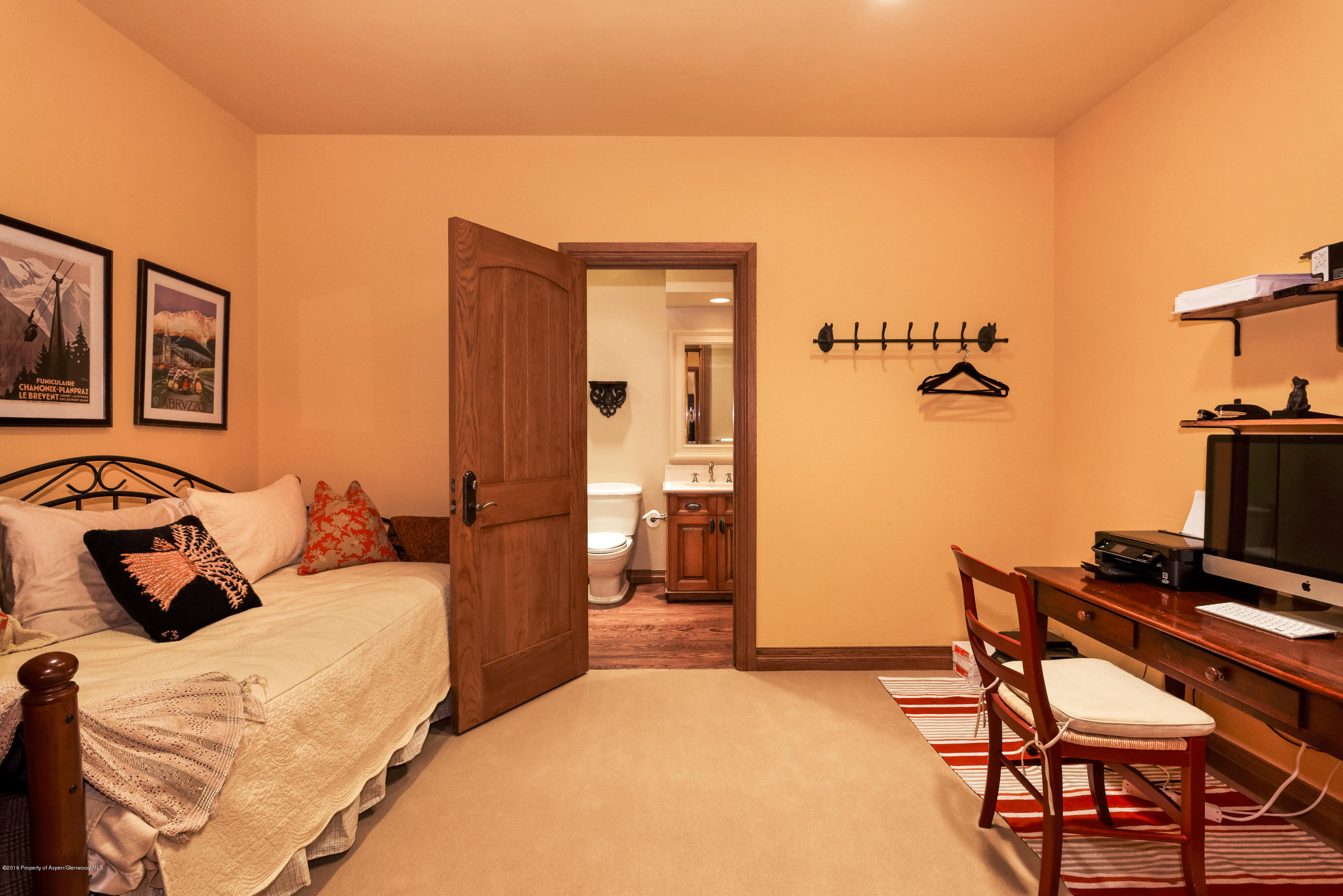 1205 Tiehack Road Aspen, CO 81611 - Photo 18 of 23 a bedroom with a bed and furniture