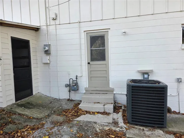 a view of a door of the house