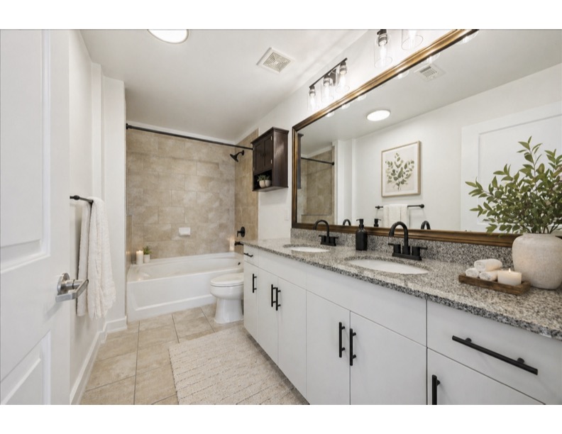 360 Nueces Street, Unit 2704 Austin, TX 78701 - Photo 4 of 31 Large primary bath with dual sinks .