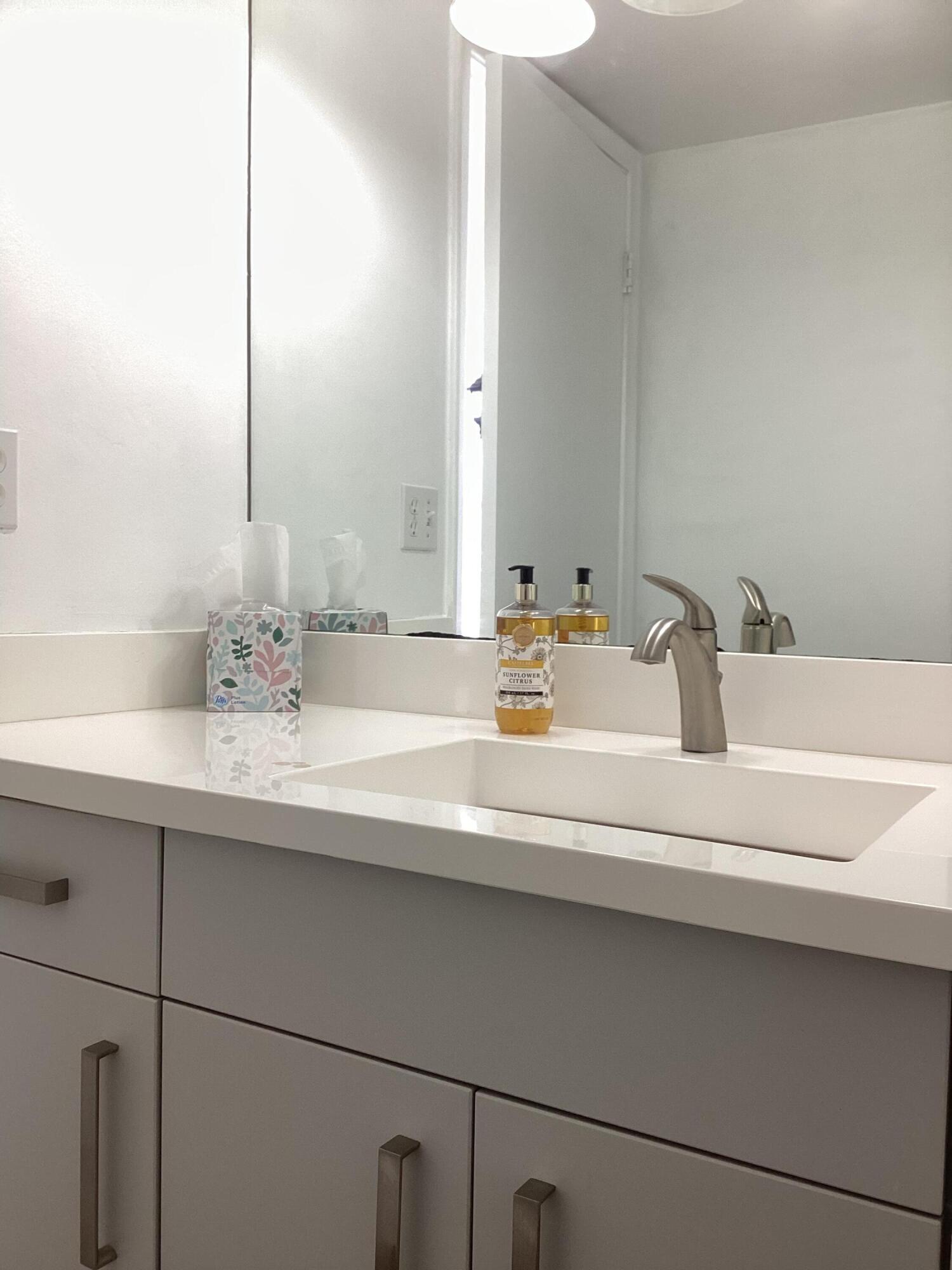 2308 Bridgewood Drive, Unit 2308 Boca Raton, FL 33434 - Photo 31 of 42 a bathroom with a sink and a mirror