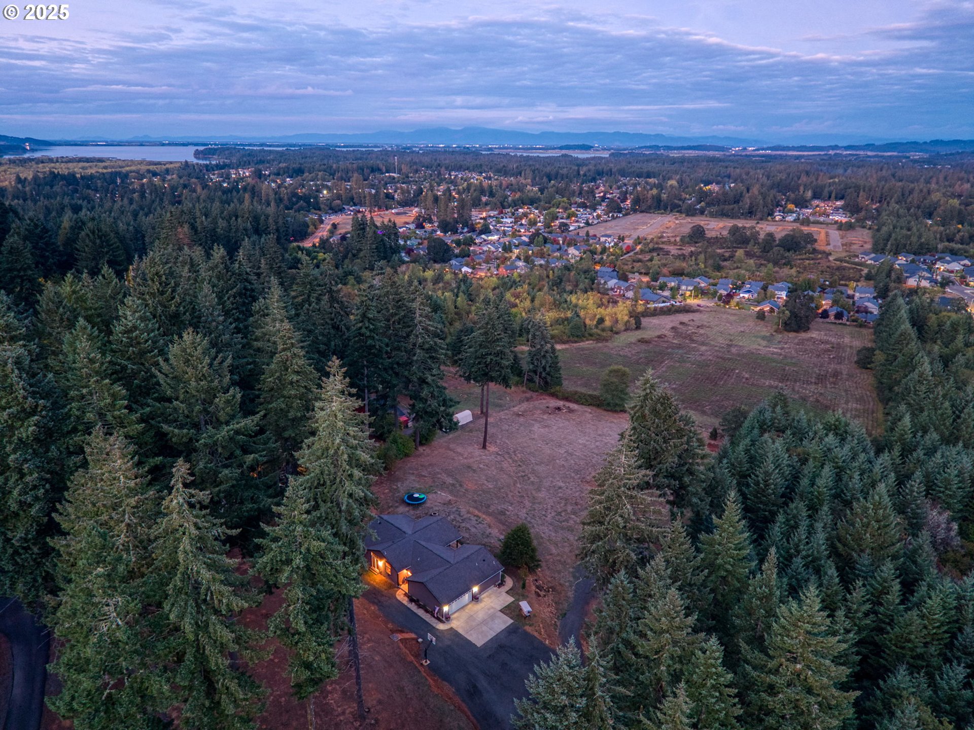 24674 Bolton Hill Road Veneta, OR 97487 - Photo 45 of 48 an aerial view of residential house with outdoor space