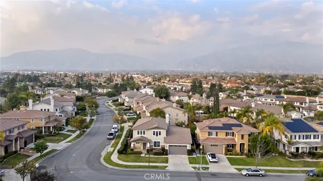 an aerial view of a city