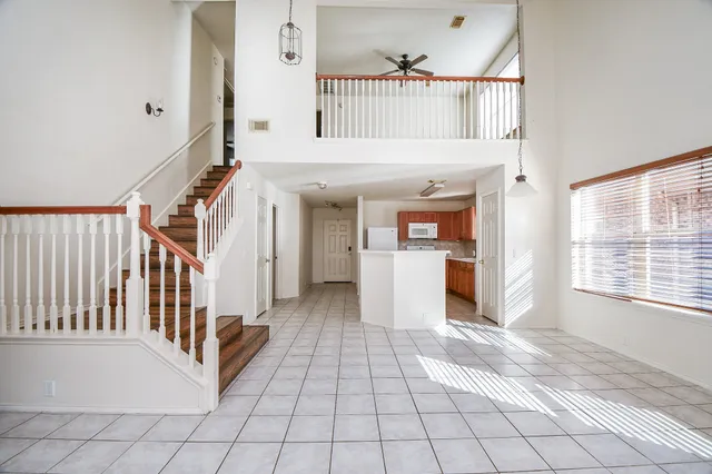 a view of an entryway with a window