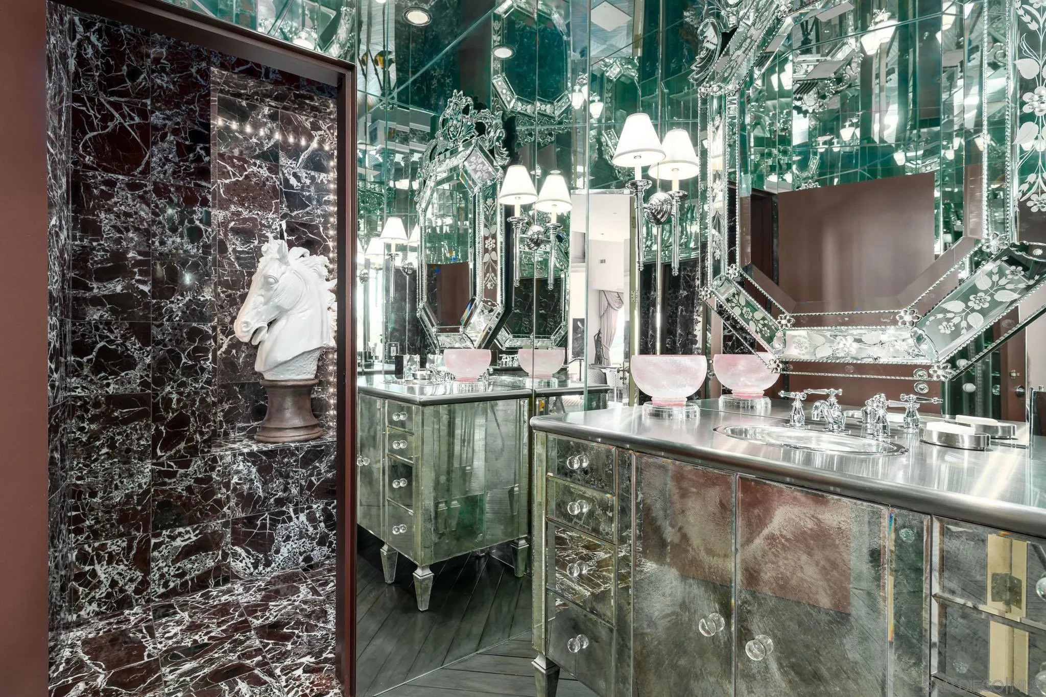 5893 Winland Hills Drive Rancho Santa Fe, CA 92067 - Photo 14 of 41 a bathroom with mirror and sink