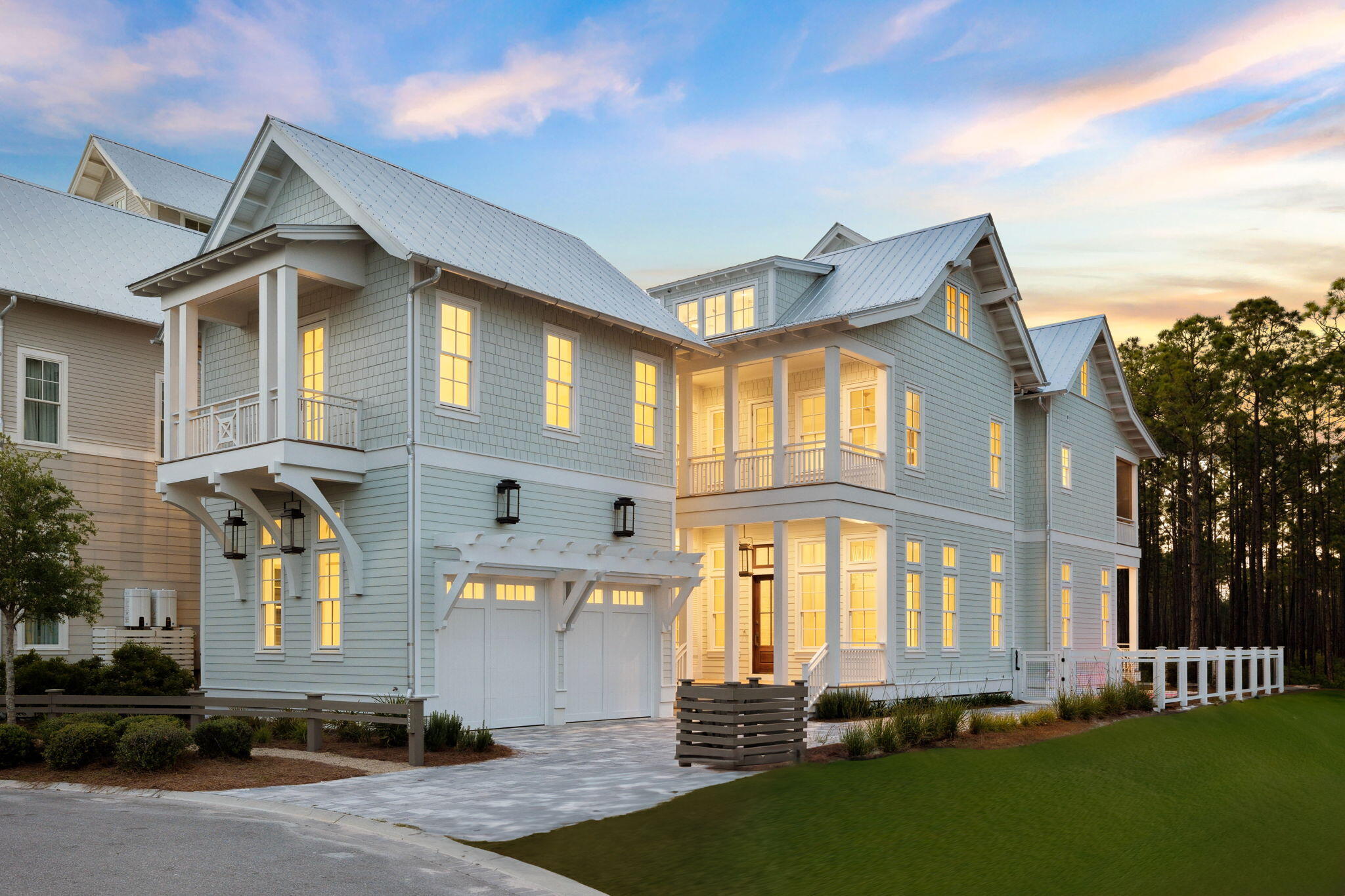 a front view of a house