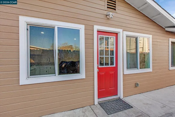a view of front door of house