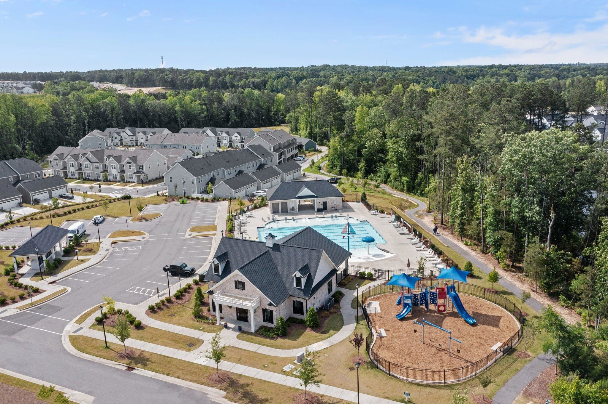 326 Spaight Acrs Way Wake Forest, NC 27587 - Photo 38 of 39 an aerial view of a house with a garden