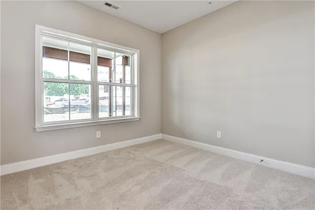 an empty room with a window