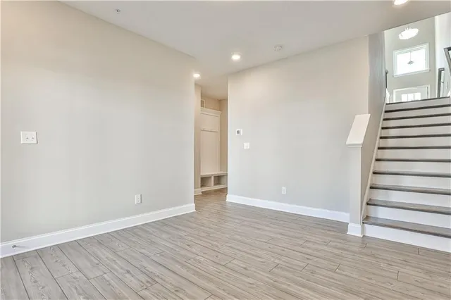 wooden floor in an empty room with wooden floor