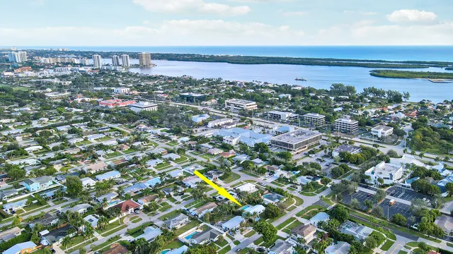 an aerial view of multiple house