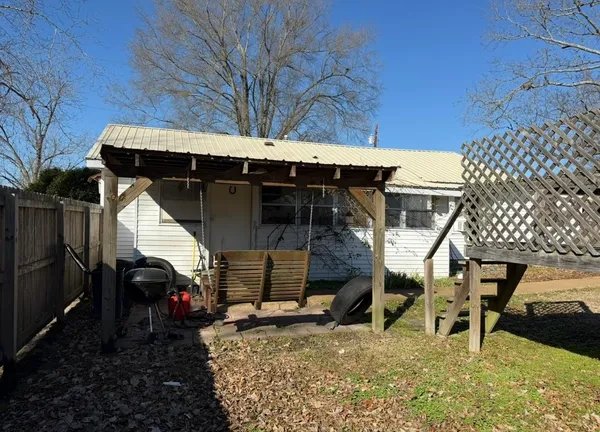 a backyard of a house