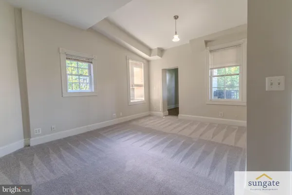 an empty room with a window