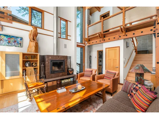 a building outdoor space with patio furniture