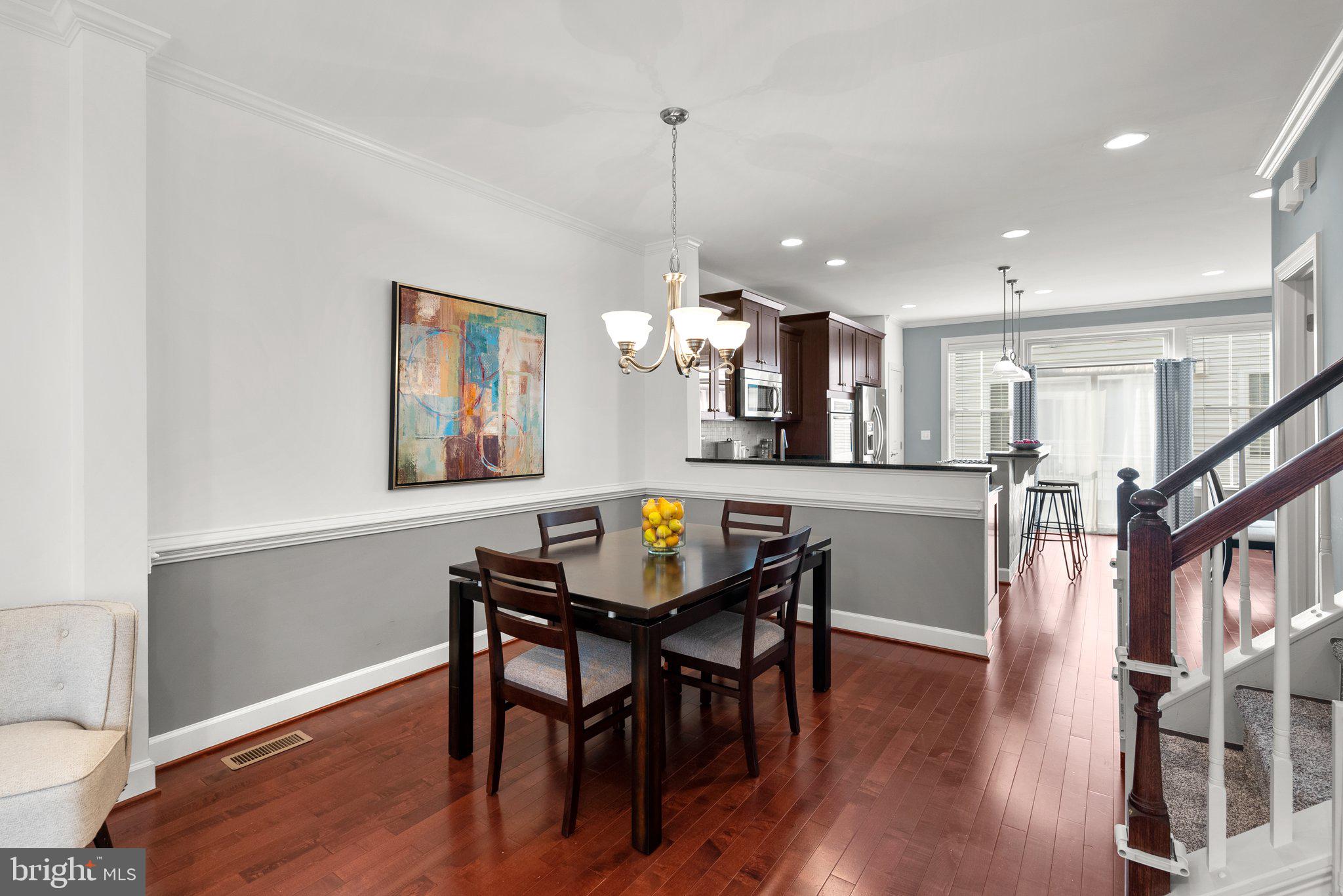 3315 Kemper Road Arlington, VA 22206 - Photo 13 of 52 Dining room with view to gourmet kitchen