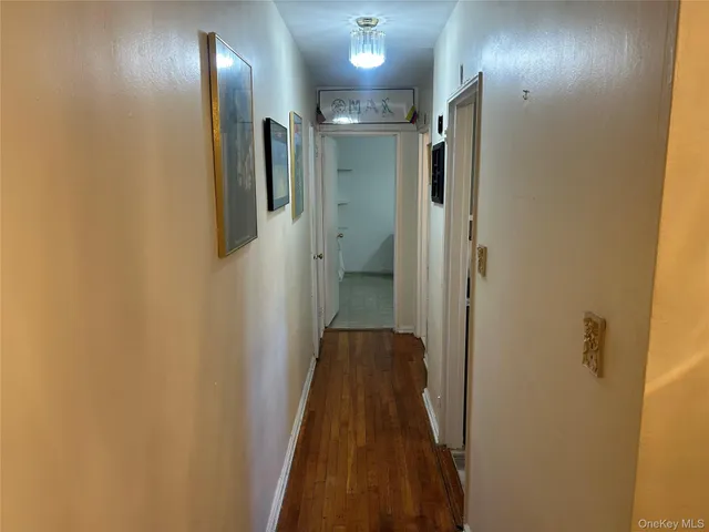 a view of hallway with shower