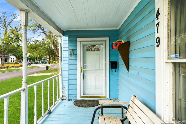 a balcony view with a outdoor space