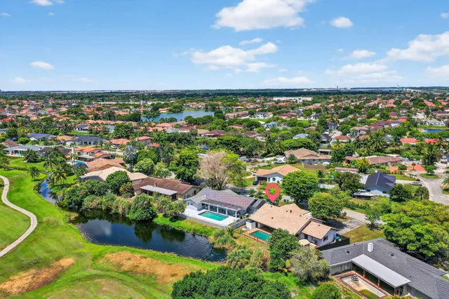 an aerial view of multiple house