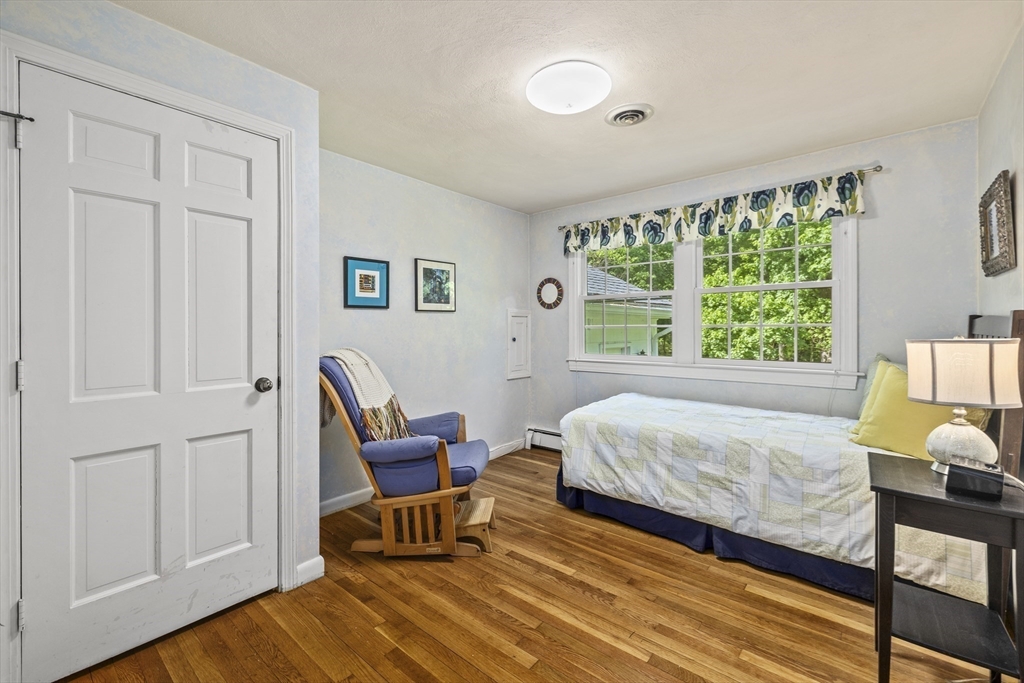 74 Brook Road Sharon, MA 02067 - Photo 21 of 32 a bedroom with a bed and wooden floor