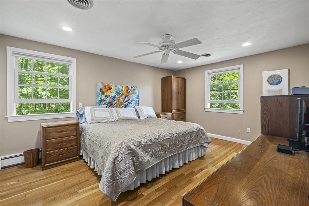 74 Brook Road Sharon, MA 02067 - Photo 22 of 32 a bedroom with a bed and a flat screen tv