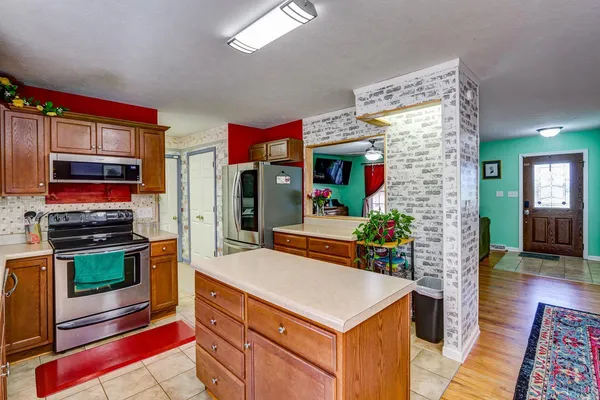 a room with furniture and window